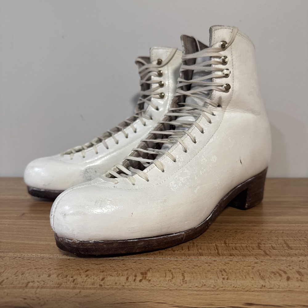 SP-Teri USA Handmade Leather Boots ONLY Womens Size 10.5 A Figure Ice Skating